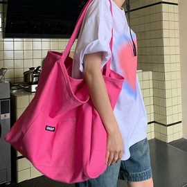 [GIRLS GOOB] Women's Vivid Color Big Size Canvas Shoulder Bag, China OEM